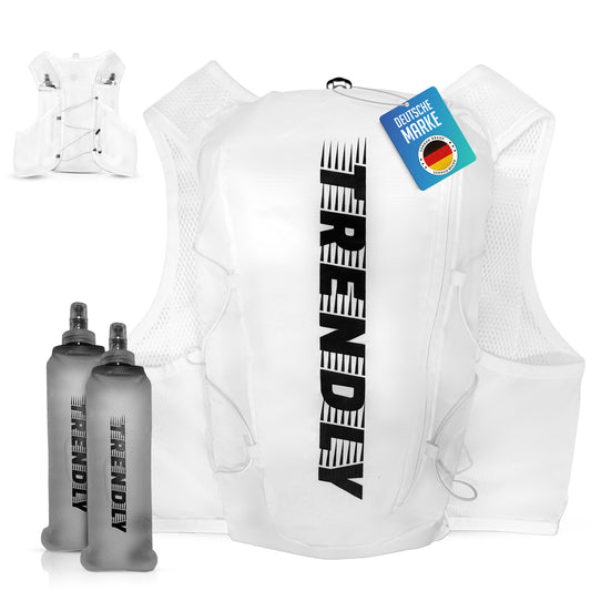 Trendly Laufweste für Damen & Herren mit 2×500ml Flaschen atmungsaktiv & verstellbar und leicht